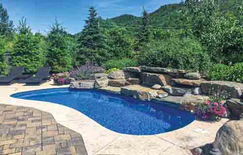 Leisure Pools Tuscany fiberglass swimming pool